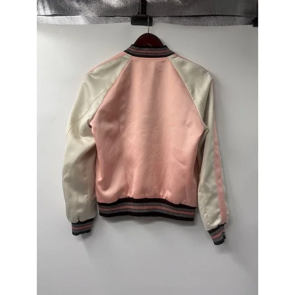 Coach x Keith Haring Reversible Bomber Jacket Pink Satin / Print | Style 30499 - Picture 4 of 11